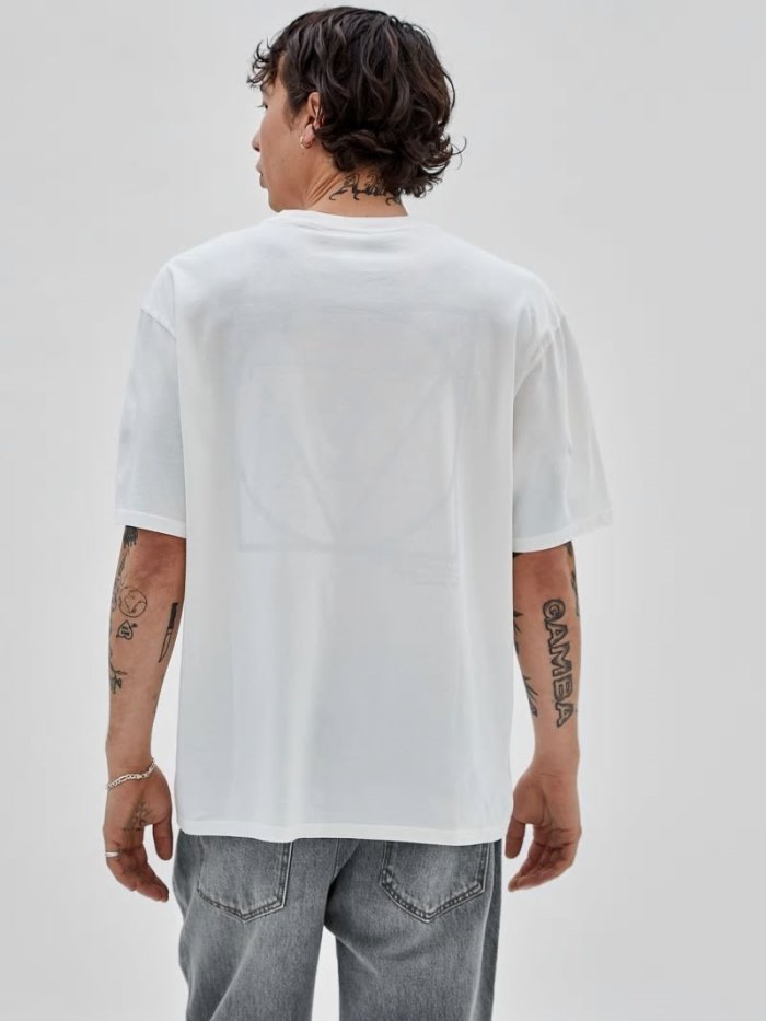 Camiseta Guess Back Logo Hombre Blancos | SE-518568