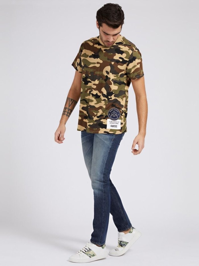 Camiseta Guess Camouflage Print Hombre Camouflage | SE-108549