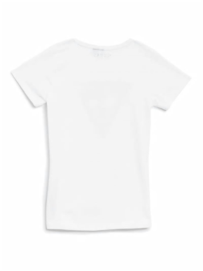 Camiseta Guess Foil Triangle Logo Niños Blancos | SE-481500