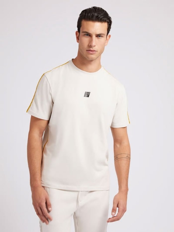 Camiseta Guess Front Logo Hombre Blancos | SE-027919