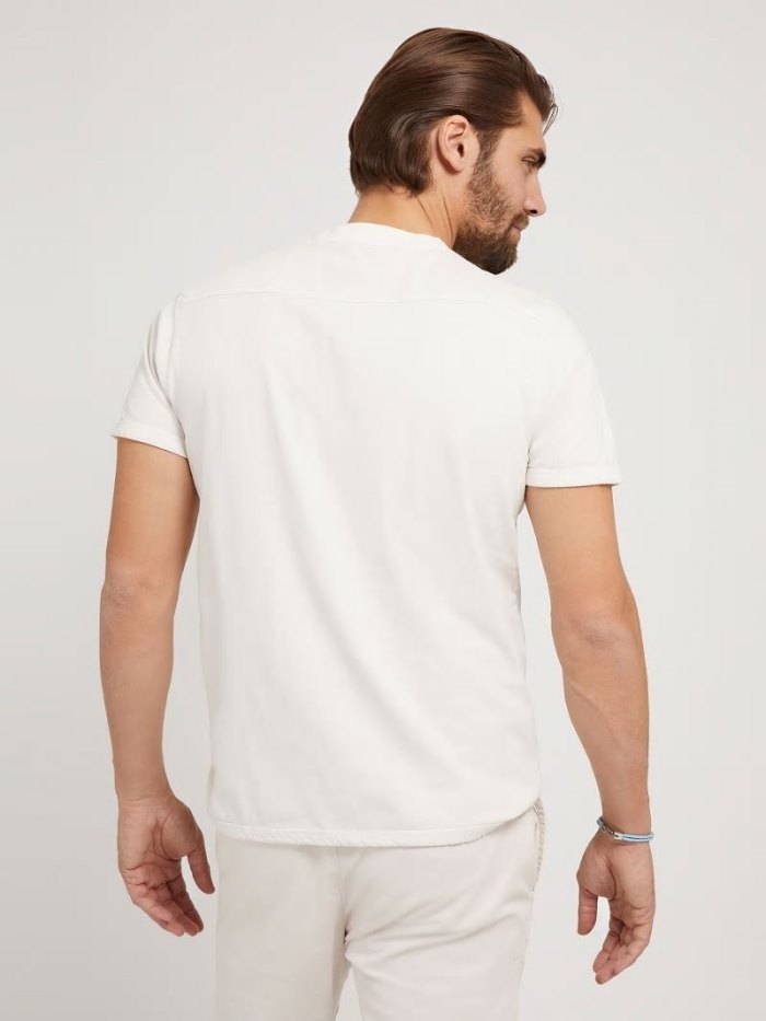 Camiseta Guess Front Logo Hombre Blancos | SE-878914