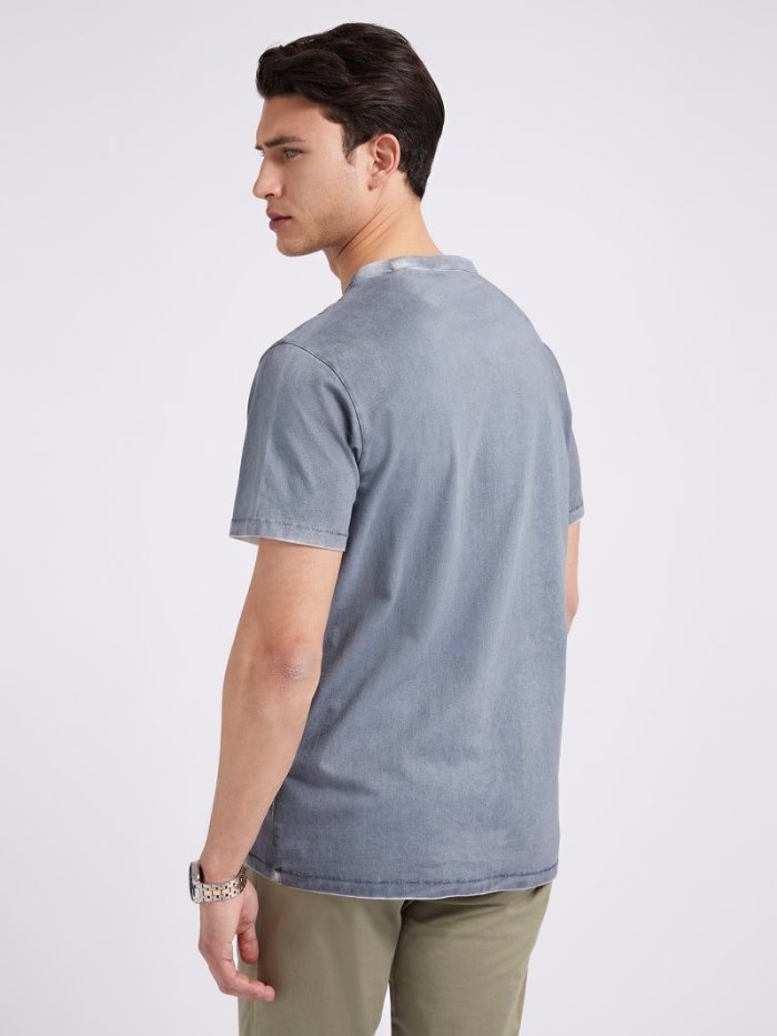 Camiseta Guess Front Logo Hombre Grises | SE-830517