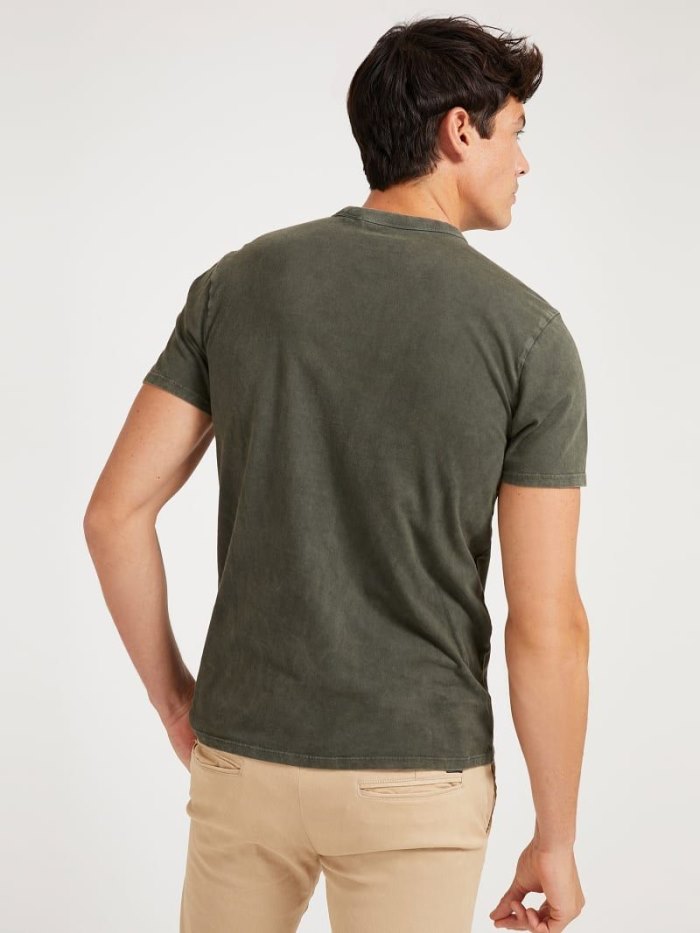 Camiseta Guess Front Pocket Hombre Verdes | SE-632232