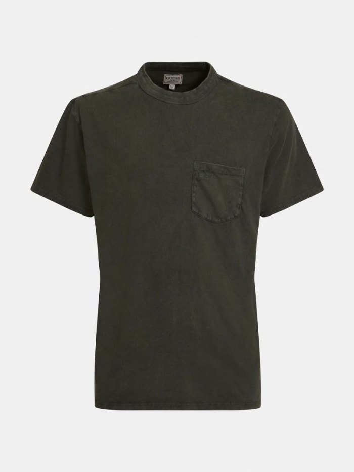 Camiseta Guess Front Pocket Hombre Verdes | SE-632232