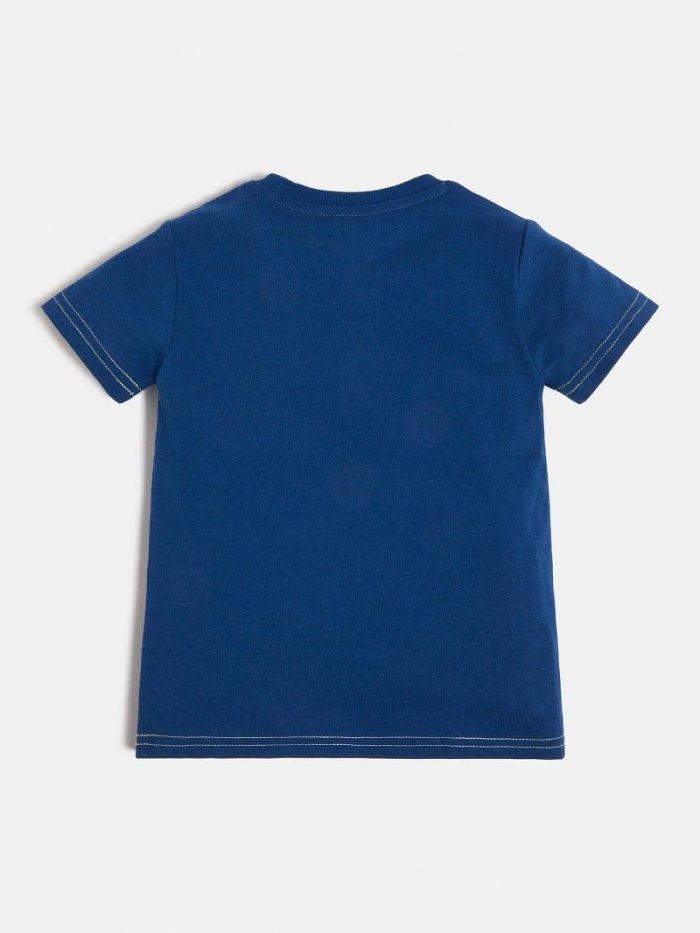 Camiseta Guess Front Print Niños Azules | SE-293108