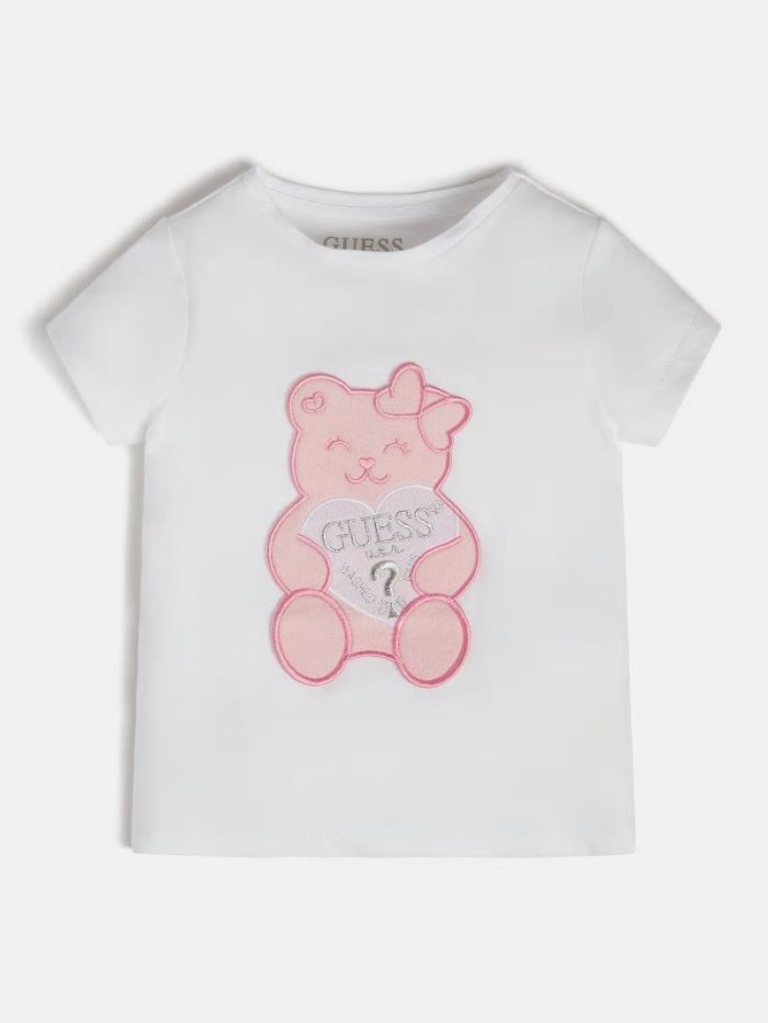 Camiseta Guess Front Print Niños Blancos | SE-752023