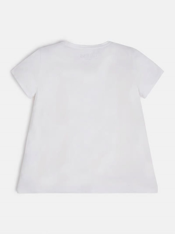 Camiseta Guess Front Print Niños Blancos | SE-624182