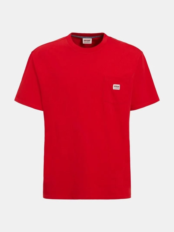 Camiseta Guess Front-logo Hombre Rojos | SE-814009