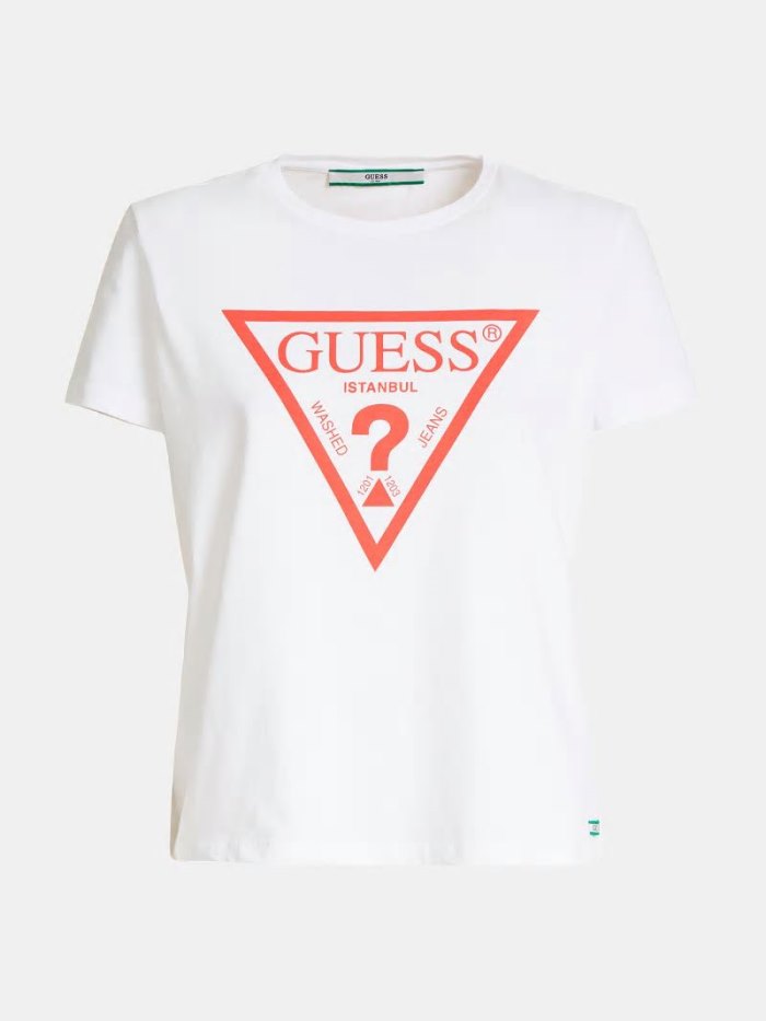 Camiseta Guess Istanbul Logo Mujer Blancos | SE-286659