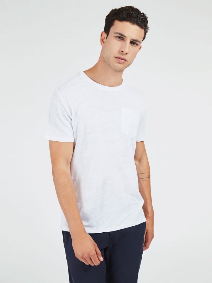 Camiseta Guess Marciano Hombre Blancos | SE-135619