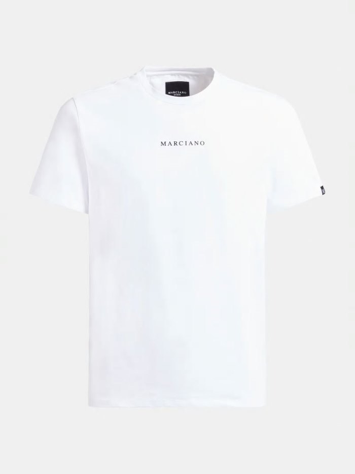 Camiseta Guess Marciano Slim Hombre Blancos | SE-866535