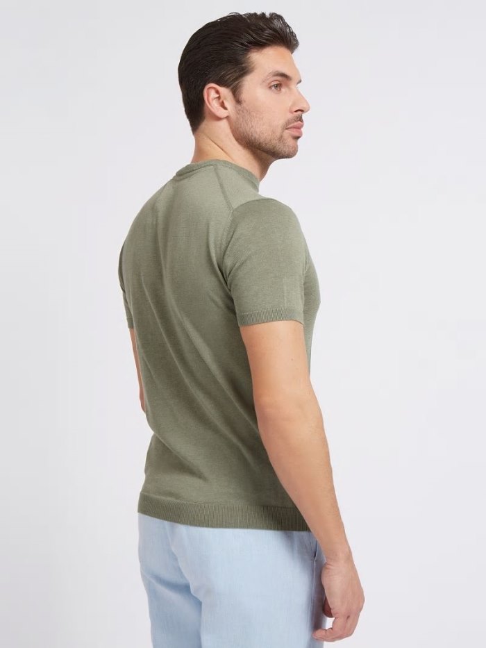 Camiseta Guess Marciano T-shirt Pocket Hombre Verdes | SE-849337