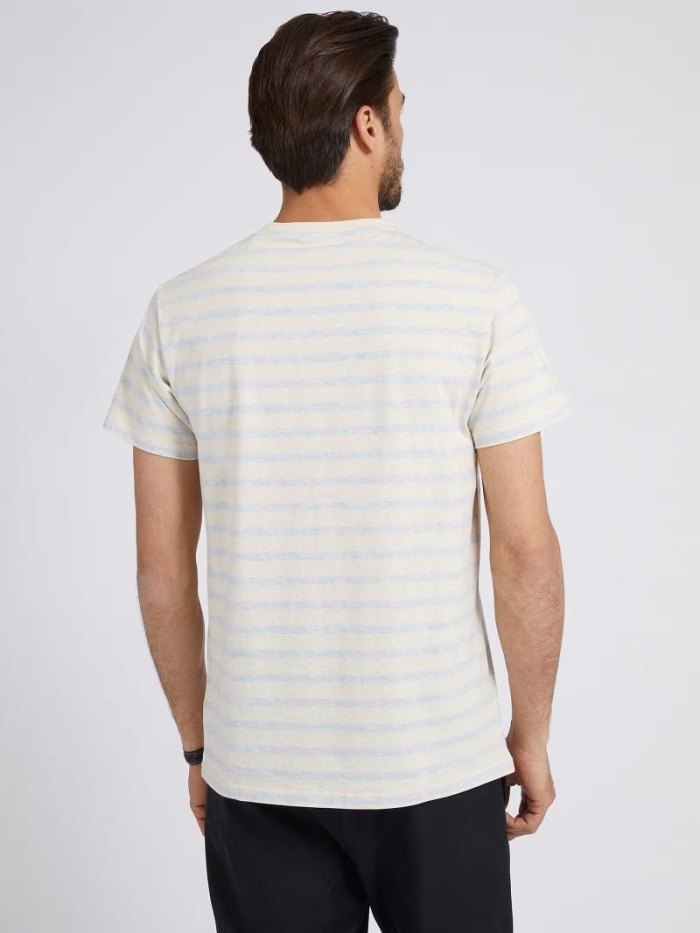 Camiseta Guess Striped Hombre Azules | SE-609999