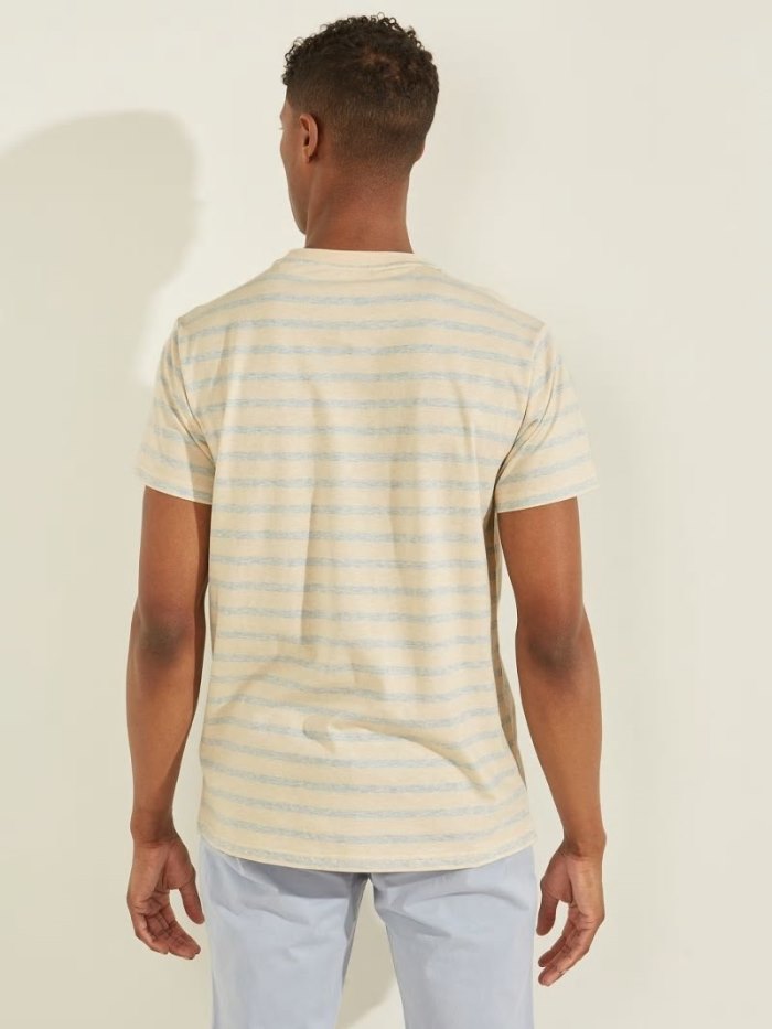 Camiseta Guess Striped Hombre Azules | SE-609999