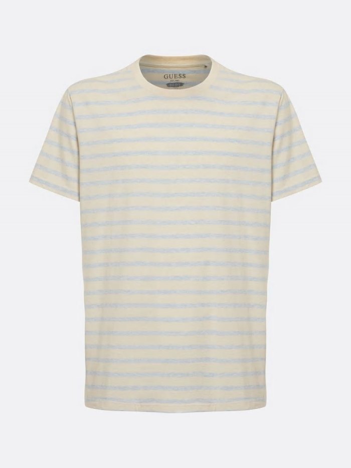 Camiseta Guess Striped Hombre Azules | SE-609999