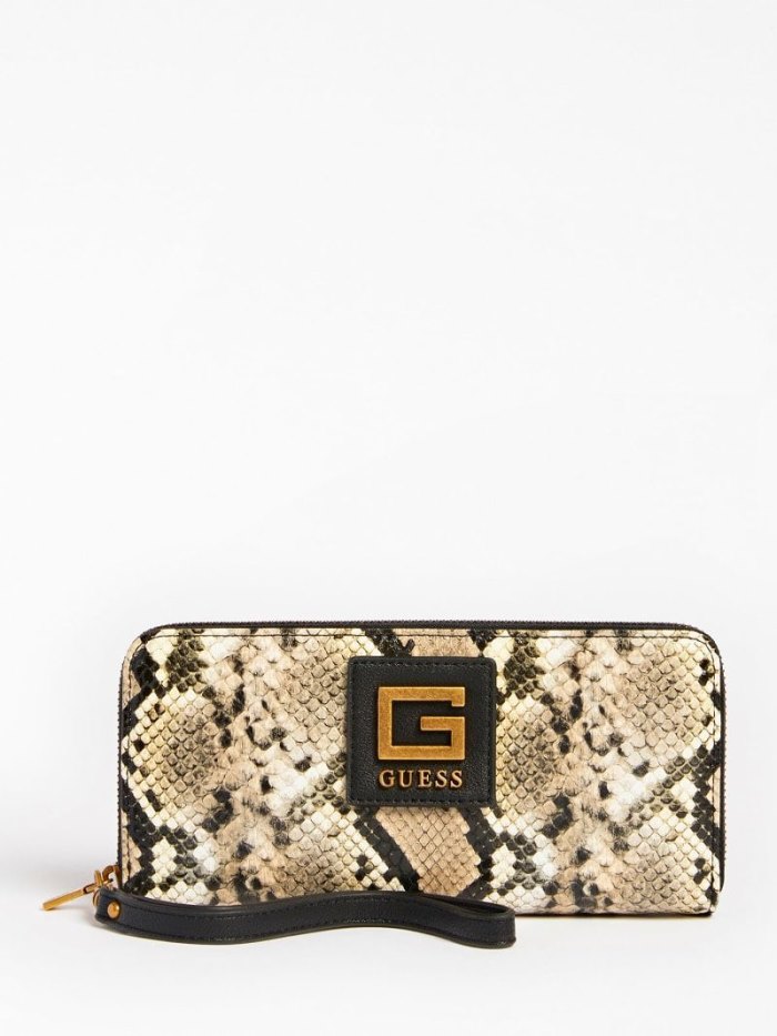 Carteras Guess Alva Python-print Maxi Mujer Beige | 