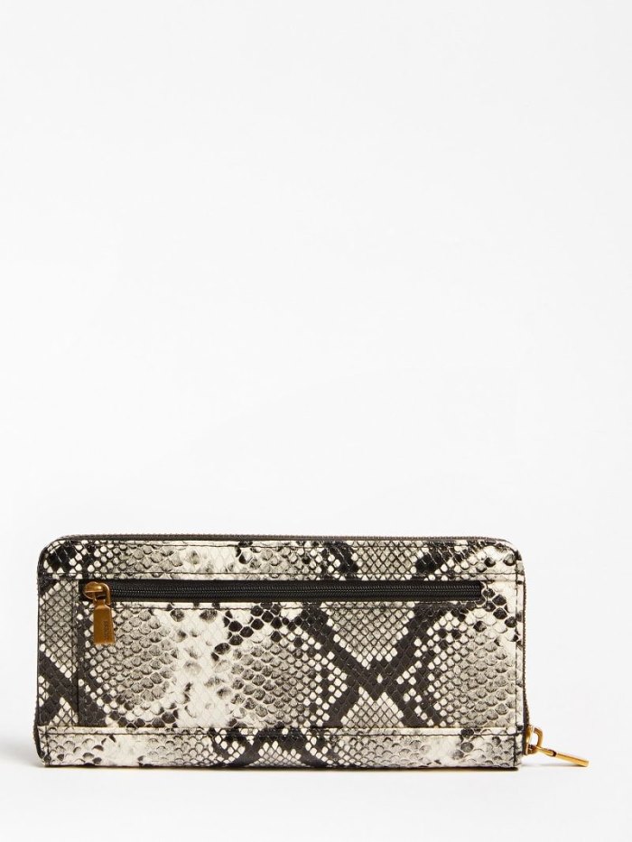 Carteras Guess Stephi Python Print Maxi Mujer Negros | SE-258393