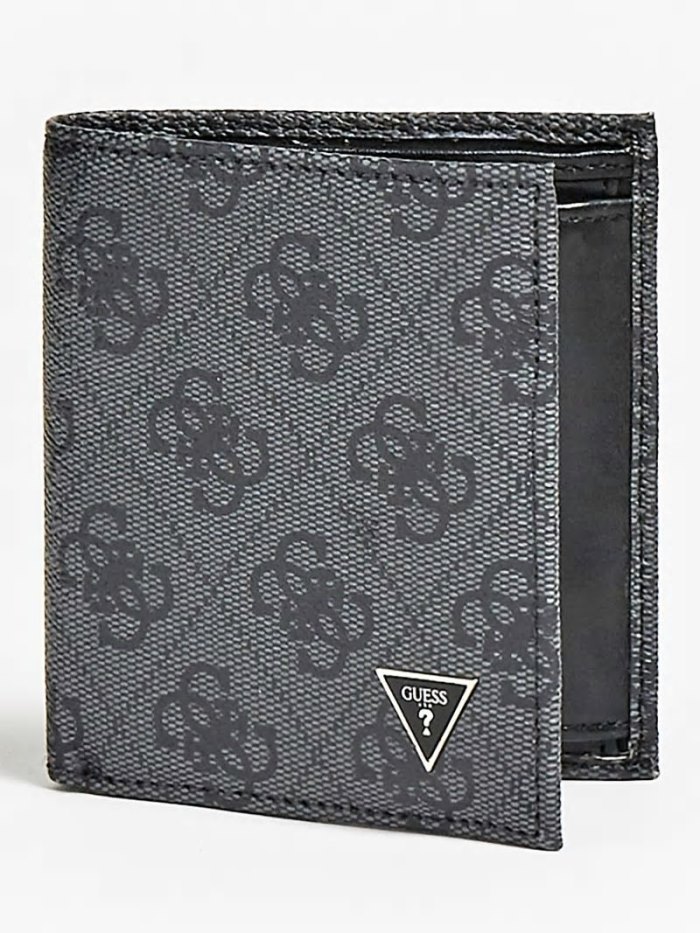 Carteras Guess Vezzola Smart 4g Logo Hombre Negros | SE-579170