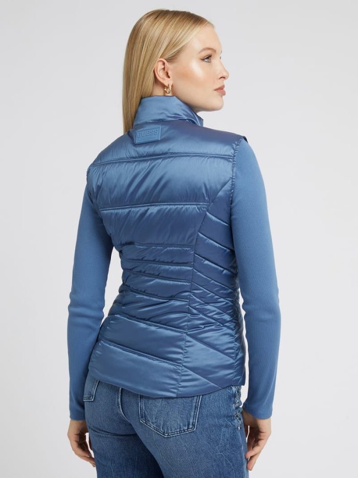 Chaleco Puffer Guess Reversible Mujer Azules Claro | SE-963032