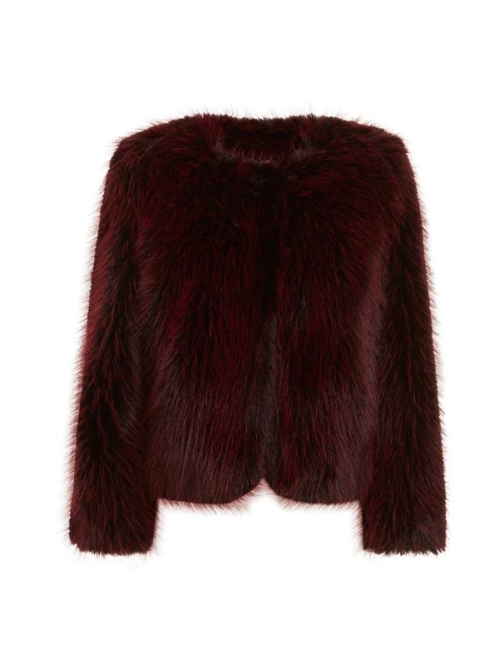 Chamarras Guess Faux Fur Mujer Vino | SE-737701