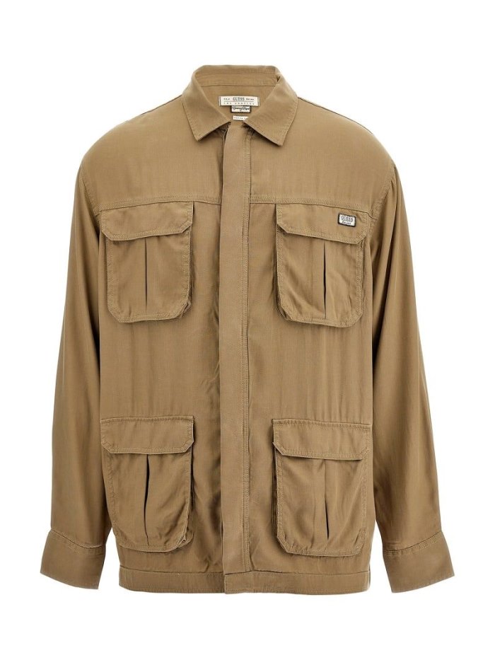 Chamarras Guess Safari Shirt Jacket Hombre Verdes | SE-307040