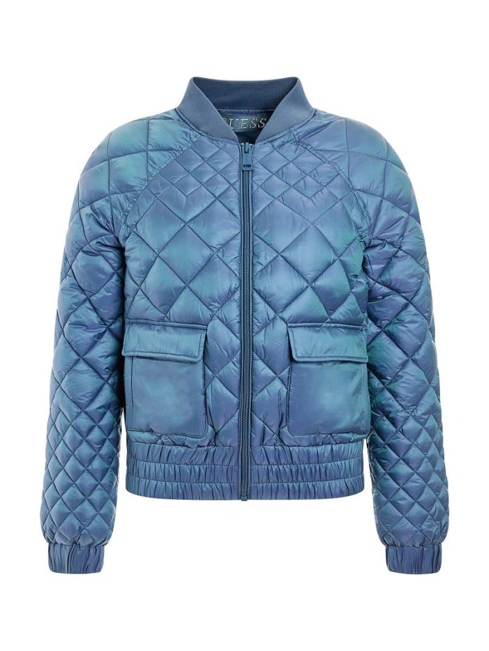 Chaqueta De Bombardero Guess Quilted Mujer Azules | SE-861659