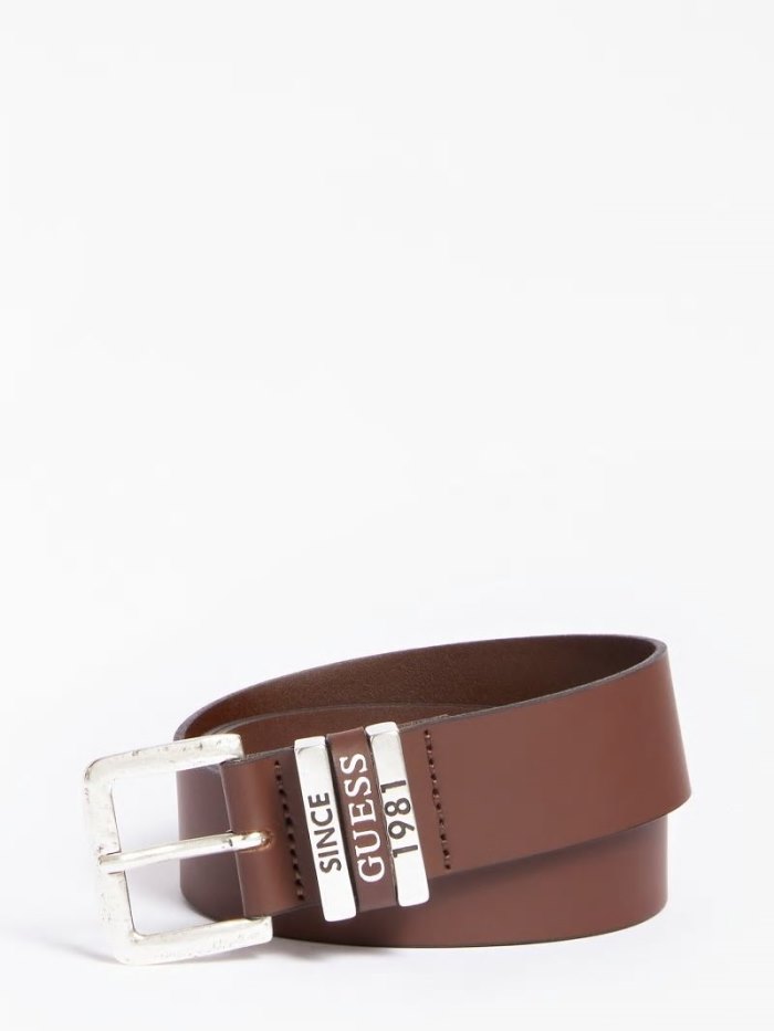 Cinturones Guess Genuine Leather Belt Hombre Marrom | SE-374323