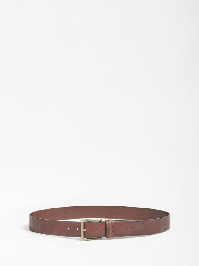 Cinturones Guess Luxe Real Leather Belt Hombre Marrom | SE-854475