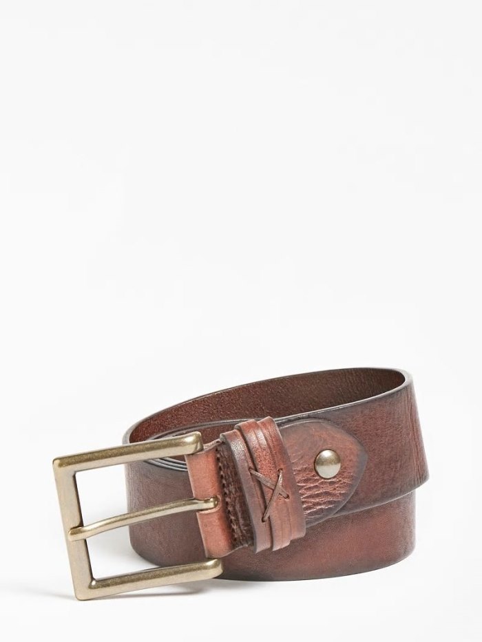 Cinturones Guess Luxe Real Leather Belt Hombre Marrom | SE-854475