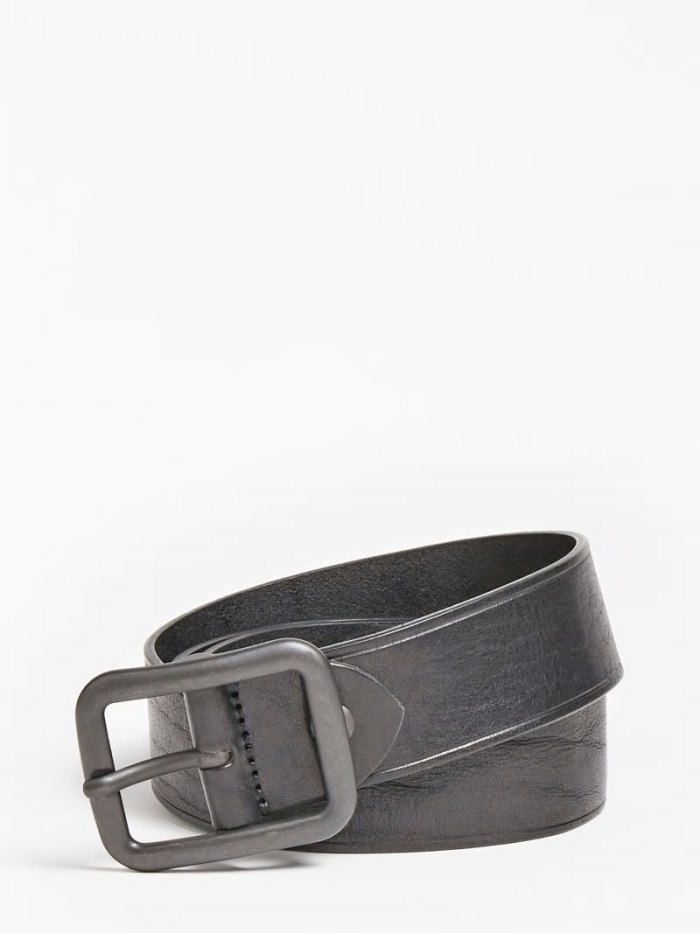 Cinturones Guess Luxe Real Leather Belt Hombre Negros | SE-015916