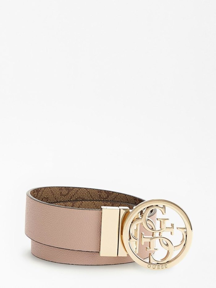 Cinturones Guess Nell 4g Logo Belt Mujer Rosas | SE-983446