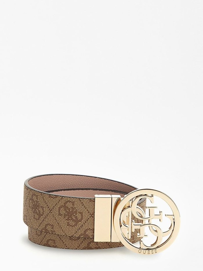 Cinturones Guess Nell 4g Logo Belt Mujer Rosas | SE-983446