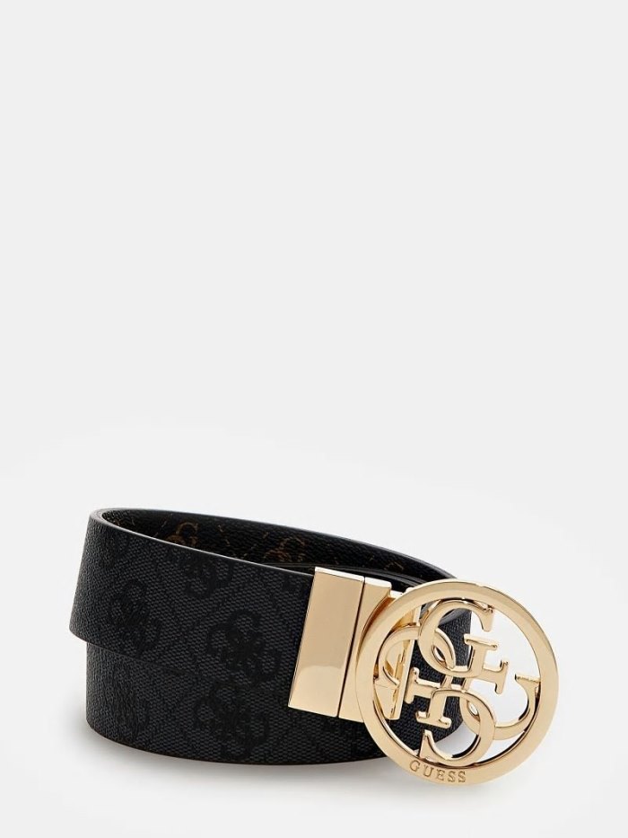 Cinturones Guess Noelle Reversible 4g Logo Belt Mujer Marrom Oscuro | SE-652238