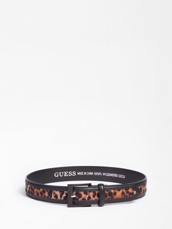 Cinturones Guess Remi Print Belt Mujer Marrom | SE-184784