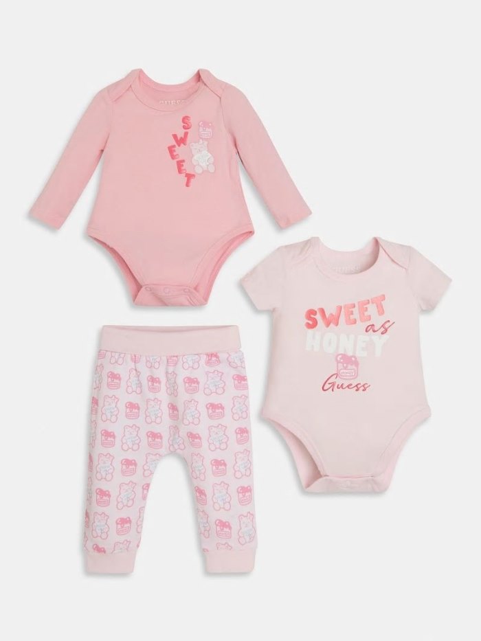 Conjuntos Guess Pack 2 Body And Pant Niños Rosas | SE-734833