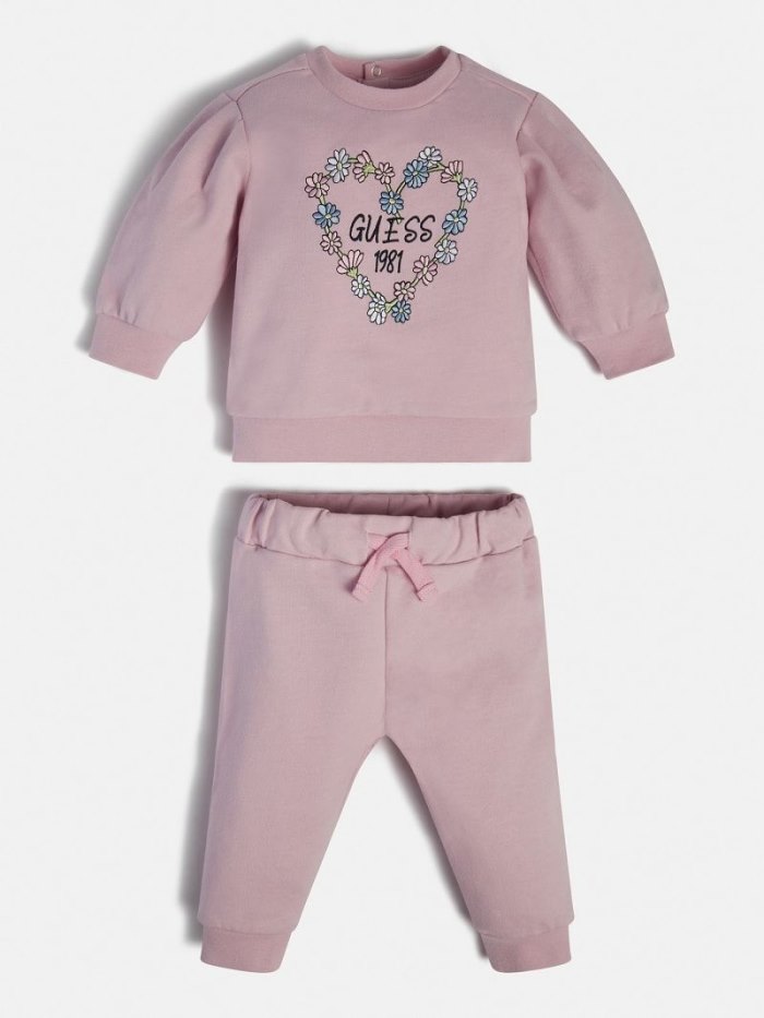 Conjuntos Guess Sweatshirt And Pant Niños Lilac | SE-245569