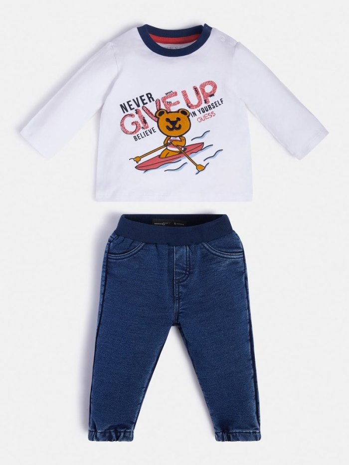 Conjuntos Guess T-shirt And Pant Niños Blancos | SE-838464