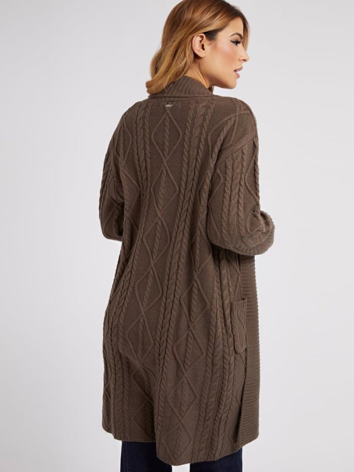 Cárdigan Guess Wool Blend Mujer Marrom | SE-806649