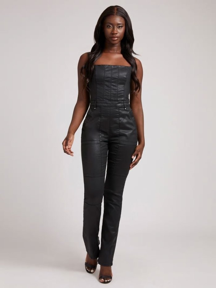 Denim Jumpsuit Guess Slim Fit Mujer Negros | SE-897253