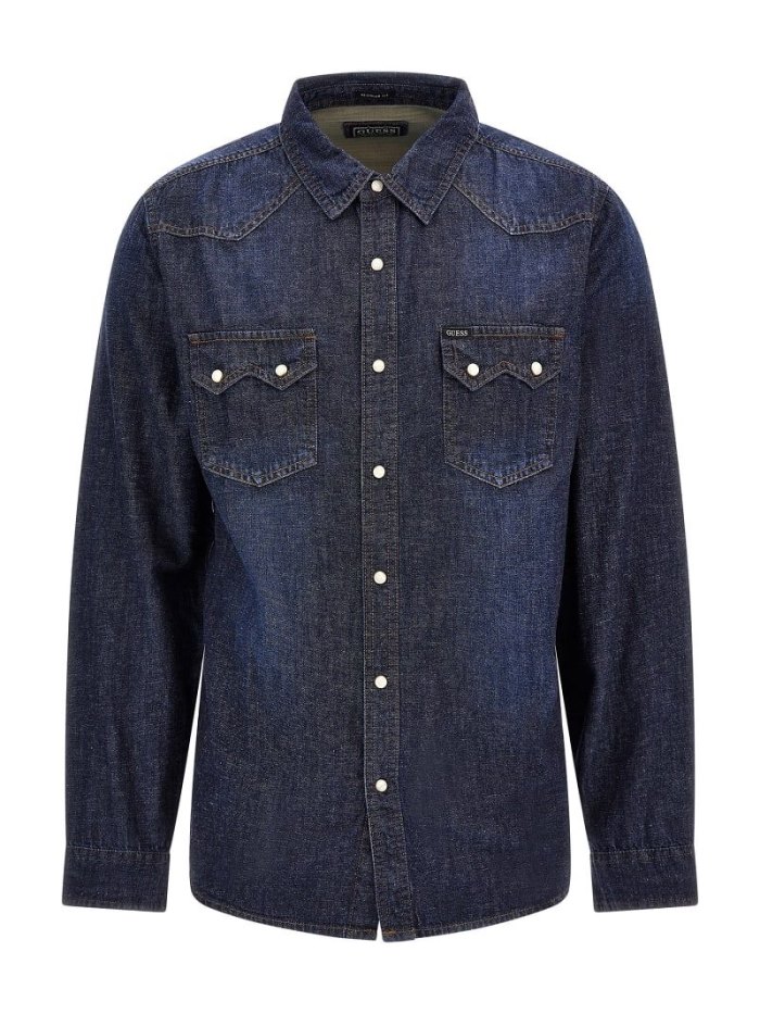 Denim Shirts Guess Regular Fit Hombre Azules | SE-300813