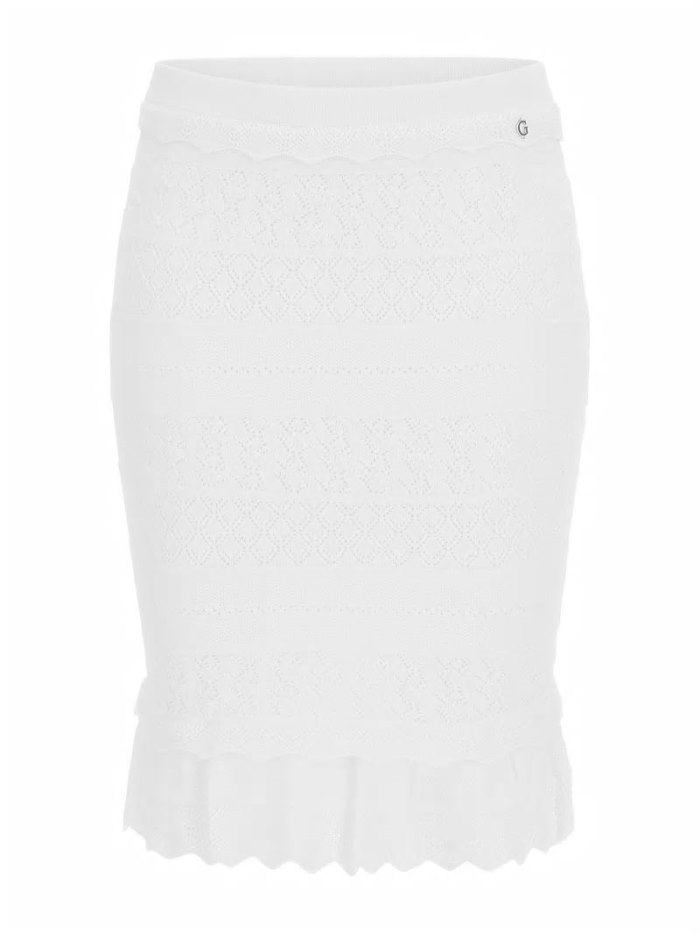 Falda Guess Pointelle Knit Mujer Blancos | SE-342060