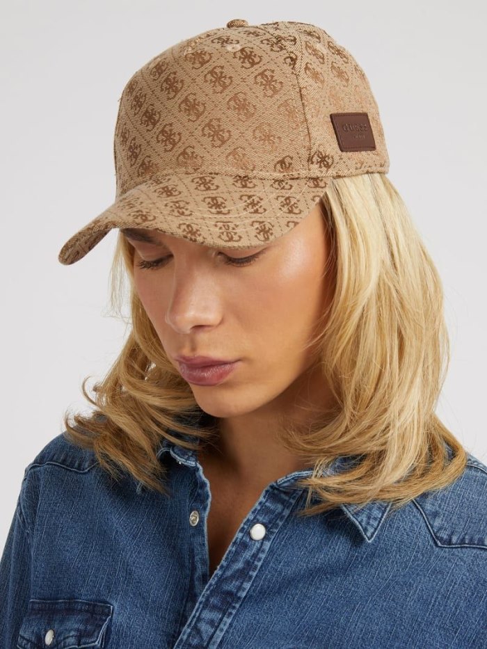 Gorras Guess Strave 4g Logo Hombre Beige | SE-932766