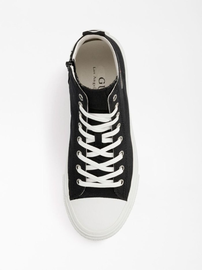 High Top Sneakers Guess Ederla Mujer Negros | SE-064726