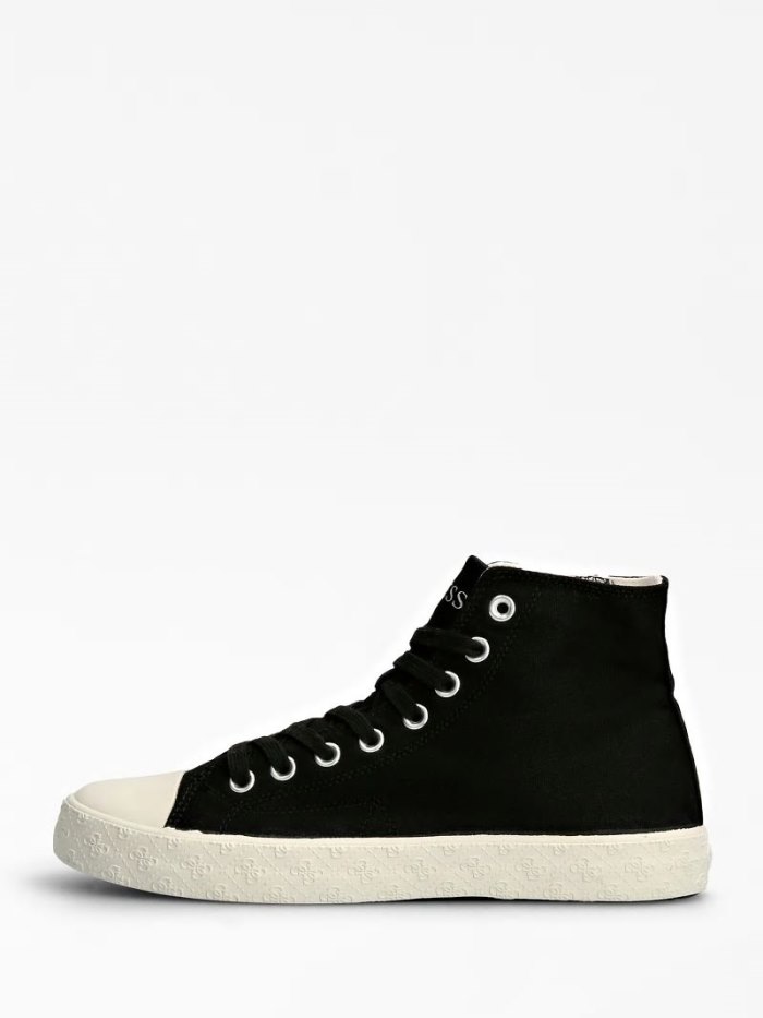 High Top Sneakers Guess Ederle Hombre Negros | SE-186979