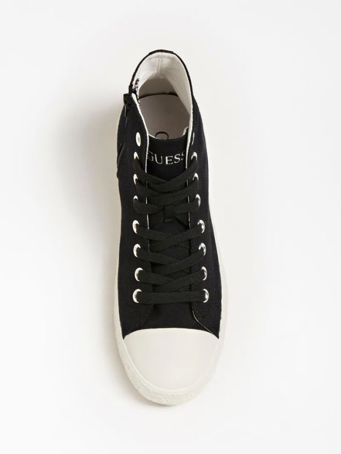 High Top Sneakers Guess Ederle Hombre Negros | SE-186979