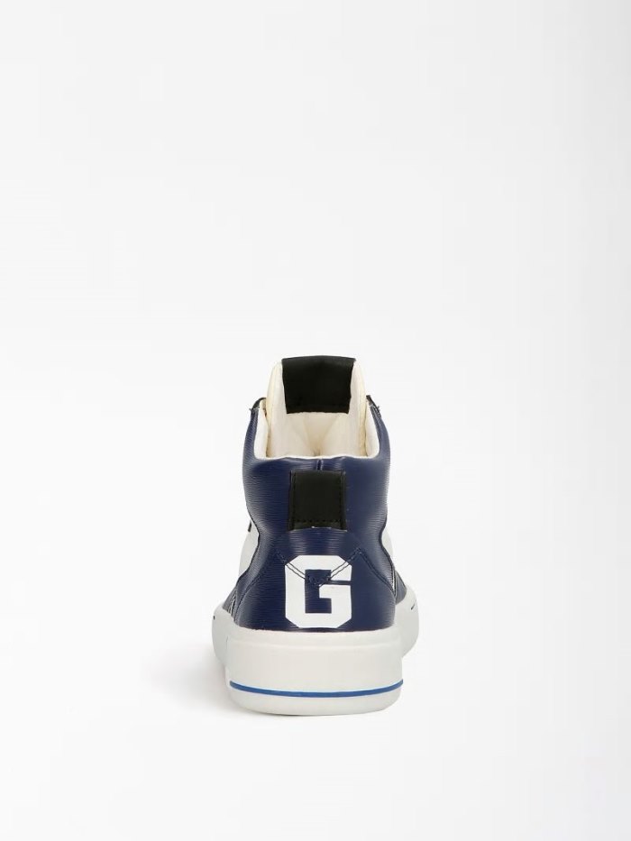 High Top Sneakers Guess Verona Mid Sport Hombre Azules Claro | SE-204832