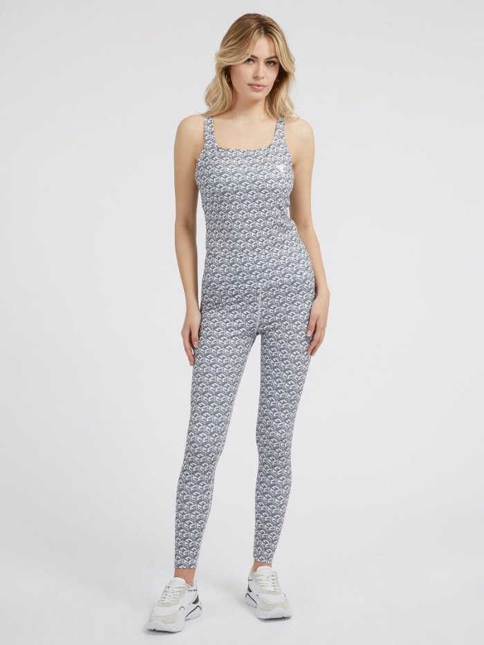 Leggins Guess All Over G Cube Logo Mujer Grises | SE-214810