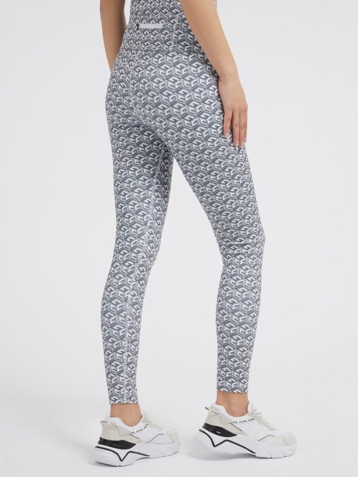 Leggins Guess All Over G Cube Logo Mujer Grises | SE-214810