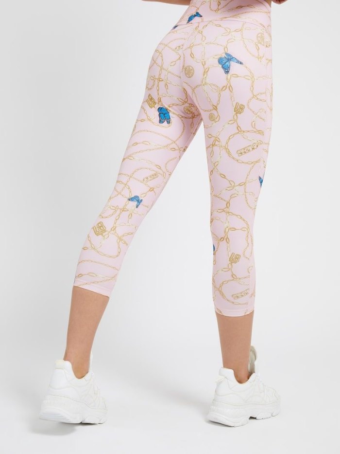 Leggins Guess All Over Print Mujer Rosas | SE-826712