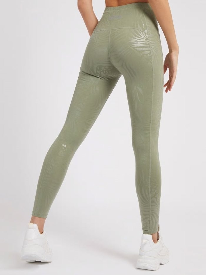 Leggins Guess All Over Print Mujer Verdes | SE-007198